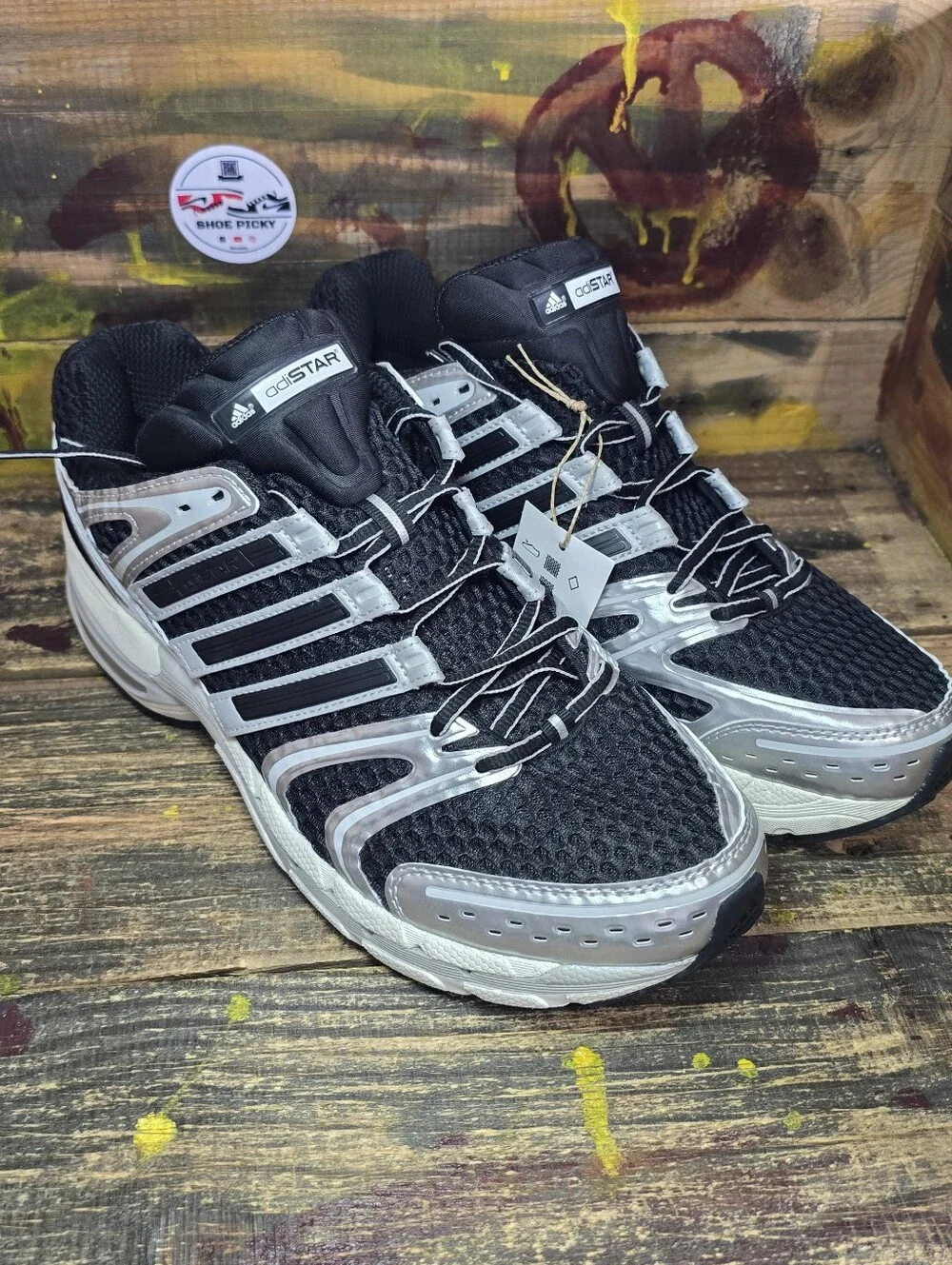 Adidas Adistar Control 5 Black Silver Metallic Men's Shoes JQ4169 Size 11.5 New